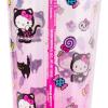Silver Buffalo Rainbow Brite Plastic Cold Cup with Lid and Straw Topper, 24 Ounces(Hello Kitty Black Cat Halloween)