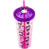 Silver Buffalo Rainbow Brite Plastic Cold Cup with Lid and Straw Topper, 24 Ounces(Hello Kitty Black Cat Halloween)