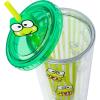 Silver Buffalo Rainbow Brite Plastic Cold Cup with Lid and Straw Topper, 24 Ounces(Keroppi)