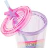 Silver Buffalo Rainbow Brite Plastic Cold Cup with Lid and Straw Topper, 24 Ounces(My Little Pony Starshine)