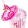 Silver Buffalo Rainbow Brite Plastic Cold Cup with Lid and Straw Topper, 24 Ounces(My Melody)