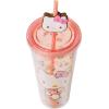 Silver Buffalo Rainbow Brite Plastic Cold Cup with Lid and Straw Topper, 24 Ounces(Sanrio Hello Kitty Apples and Cinnamon)