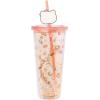 Silver Buffalo Rainbow Brite Plastic Cold Cup with Lid and Straw Topper, 24 Ounces(Sanrio Hello Kitty Apples and Cinnamon)