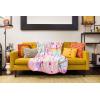 Silver Buffalo Rainbow Brite Plush Raschel Throw Blanket Featuring Rainbow Land, 45″ x 60″(Care Bears Rainbow)