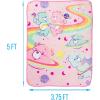 Silver Buffalo Rainbow Brite Plush Raschel Throw Blanket Featuring Rainbow Land, 45″ x 60″(Care Bears Rainbow)