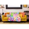 Silver Buffalo Rainbow Brite Plush Raschel Throw Blanket Featuring Rainbow Land, 45″ x 60″(Care Bears X)