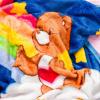 Silver Buffalo Rainbow Brite Plush Raschel Throw Blanket Featuring Rainbow Land, 45″ x 60″(Care Bears and Heart Logo)