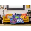 Silver Buffalo Rainbow Brite Plush Raschel Throw Blanket Featuring Rainbow Land, 45″ x 60″(Invader Zim)