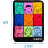 Silver Buffalo Rainbow Brite Plush Raschel Throw Blanket Featuring Rainbow Land, 45″ x 60″(Peanuts Character Grid)