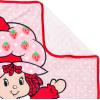 Silver Buffalo Rainbow Brite Plush Raschel Throw Blanket Featuring Rainbow Land, 45″ x 60″(Strawberry Shortcake on Bike)