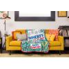 Silver Buffalo Rainbow Brite Plush Raschel Throw Blanket Featuring Rainbow Land, 45″ x 60″(Where’s Waldo Postcard)