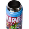 Silver Buffalo Rainbow Brite Stainless Steel Water Bottle with Swivel Handle, 20 Ounces(Avengers)