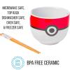 Silver Buffalo Rainbow Brite and Twink Ceramic Ramen Bowl with Chopsticks and Spoon, 20 Ounces(Pokemon Pokeball)