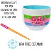 Silver Buffalo Rainbow Brite and Twink Ceramic Ramen Bowl with Chopsticks and Spoon, 20 Ounces(Powerpuff Girls Girl Power)
