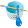 Silver Buffalo Rainbow Brite and Twink Ceramic Ramen Bowl with Chopsticks and Spoon, 20 Ounces(Rainbow Brite and Twink Spoon)