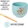 Silver Buffalo Rainbow Brite and Twink Ceramic Ramen Bowl with Chopsticks and Spoon, 20 Ounces(Scooby Doo Scooby Snacks)
