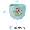 Silver Buffalo Rainbow Brite and Twink Ceramic Ramen Bowl with Chopsticks and Spoon, 20 Ounces(Scooby Doo Scooby Snacks)