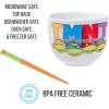 Silver Buffalo Rainbow Brite and Twink Ceramic Ramen Bowl with Chopsticks and Spoon, 20 Ounces(Teenage Mutant Ninja Turtles)