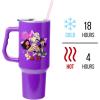 Silver Buffalo Rainbow Brite and Twink Sparkle Stainless Steel Tumbler with Handle and Straw, Fits in Standard Cup Holder, 40 Ounces(Bratz)