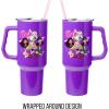 Silver Buffalo Rainbow Brite and Twink Sparkle Stainless Steel Tumbler with Handle and Straw, Fits in Standard Cup Holder, 40 Ounces(Bratz)