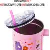 Silver Buffalo Rainbow Brite and Twink Sparkle Stainless Steel Tumbler with Handle and Straw, Fits in Standard Cup Holder, 40 Ounces(Care Bears Halloween)