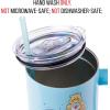 Silver Buffalo Rainbow Brite and Twink Sparkle Stainless Steel Tumbler with Handle and Straw, Fits in Standard Cup Holder, 40 Ounces(Care Bears Watercolor Art)