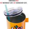 Silver Buffalo Rainbow Brite and Twink Sparkle Stainless Steel Tumbler with Handle and Straw, Fits in Standard Cup Holder, 40 Ounces(Hello Kitty Jack-O-Lantern)