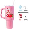 Silver Buffalo Rainbow Brite and Twink Sparkle Stainless Steel Tumbler with Handle and Straw, Fits in Standard Cup Holder, 40 Ounces(Strawberry Shortcake You Are Berry Special Pink)