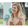 Silver Buffalo Rainbow Brite and Twink Sparkle Water Bottle with Screw-On Lid, 28 Ounces(Lilo and Stitch Tropical Hydration Tracker)