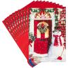 DaySpring Religious Christmas Cards, God Bless You (6 Cards with Envelopes)(Red   White   Green)