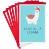 Llama  6 Funny Cards with Envelopes