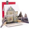 Hallmark 0899XSO1002 Christmas Pop Up Card with Light and Song (Displayable Dimensional Thomas Kinkade House Plays We Wish You a Merry Christmas), Snowy House