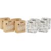Hallmark 6″ Small Graduation Gift Bag Bundle (8 Bags, 2 Designs: Kraft Congrats, Grad, Black and White) for High School Graduates, Preschool, Kindergarten, College, Open House Party Favors