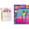 Hallmark 7″ Medium Birthday Gift Bag with Tissue Paper & Funables Barble Kids Fruit Snacks Party Bundle