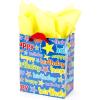 Hallmark 9″ Medium Birthday Gift Bag with Tissue Paper (Blue Happy Birthday)(Happy Birthday)