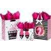 Hallmark Assorted Birthday Gift Bags (8 Bags: 3 Small 6″, 3 Medium 9″, 2 Large 13″) Smiling Sun, Balloons, Cute Flowers and Plants(Flamingo  Shoes  Cake)