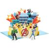 Assemble  City Scene with Paper Hulk  Black Widow  Captain America  Iron Man Figures