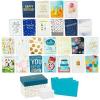 Hallmark Boxed Christmas Card Assortment with Keepsake Box (48 Cards and Envelopes) Angels, Santa, Penguins, New Year, Snowmen, Ornaments(Polka Dots)