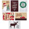 Hallmark Boxed Christmas Cards Assortment, Rustic Holidays (6 Designs, 24 Cards with Envelopes)(Rustic)