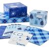 Blue Plaid  Snowflakes  Trees
