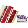 Hallmark Christmas Wrapping Paper Rolls and Scotch Gift-Wrap Tape (Set of 3 Reversible Gift Wrap Rolls with 6 Rolls of Tape) Traditional Holiday – Santa, Red and Gold Snowflakes, Stripes, Plaid(Wrapping Paper & Scotch Tape)