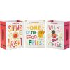 Hallmark Crayola 11″ Large Gift Bags with Cut-Out Coloring Sheets (Bundle of 3: Pink Strawberry, Red Sun, Yellow Fries) for Birthdays, Kids Parties, Arts and Crafts