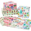 Hallmark Cute Christmas Flat Wrapping Paper Sheets with Cutlines on Reverse (12 Folded Sheets with Sticker Gift Tags) Pink, Mint Green, Plants, Cactus, Presents, Ornaments(Ornaments  Cactus  Wrapped Presents)