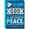 Hallmark DaySpring Religious Christmas Card (Glory to God, Blue and Silver)(Religious  “Glory to God” Card)