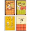 Snoopy Assortment  4 Thanksgiving Cards