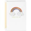 Hallmark Disney Winnie the Pooh Baby Shower Card with Removable Ornament (Pooh and Piglet) Welcome New Baby, Congratulations, Gender Reveal(Quilled Rainbow)