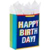 Hallmark Gabby’s Dollhouse 15″ Extra Large Birthday Gift Bag with Tissue Paper (Blue and Pink Rainbow) for Kids, Grandchildren, Friends(Blue)