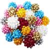 Hallmark Gift Bow Assortment (30, 2 Sizes) Red, White, Pink, Blue, Yellow, Silver, Gold for Christmas, Hanukkah, Birthdays, Weddings, Baby Showers(Red  White  Pink  Blue  Yellow  Silver  Gold)