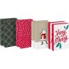 Hallmark Large Christmas Gift Boxes with Lids (8 Sweater Boxes, Rustic Santa, Plaid, “Very Merry,” Red with White Speckles) for Christmas, Holiday Parties, Hostess Gifts