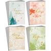 Hallmark Mahogany Religious Boxed Christmas Cards Assortment (4 Designs, 12 Cards with Envelopes)(Holiday Watercolor Nature Religious Card Pack)